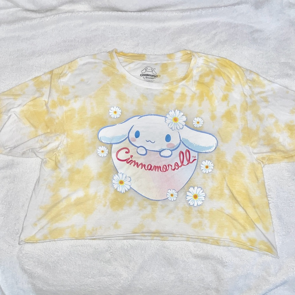 Sanrio Cinnamoroll Tie-dye Cropped T-shirt